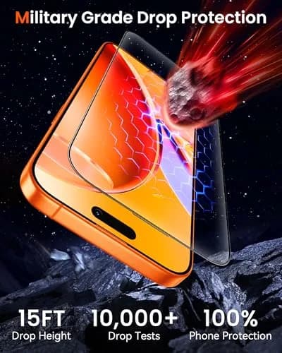 Mkeke for iPhone 17 Pro Screen Protector 3 Pack 6.3 Inch | Military-Grade Drop & Impact Protection thumbnail 2
