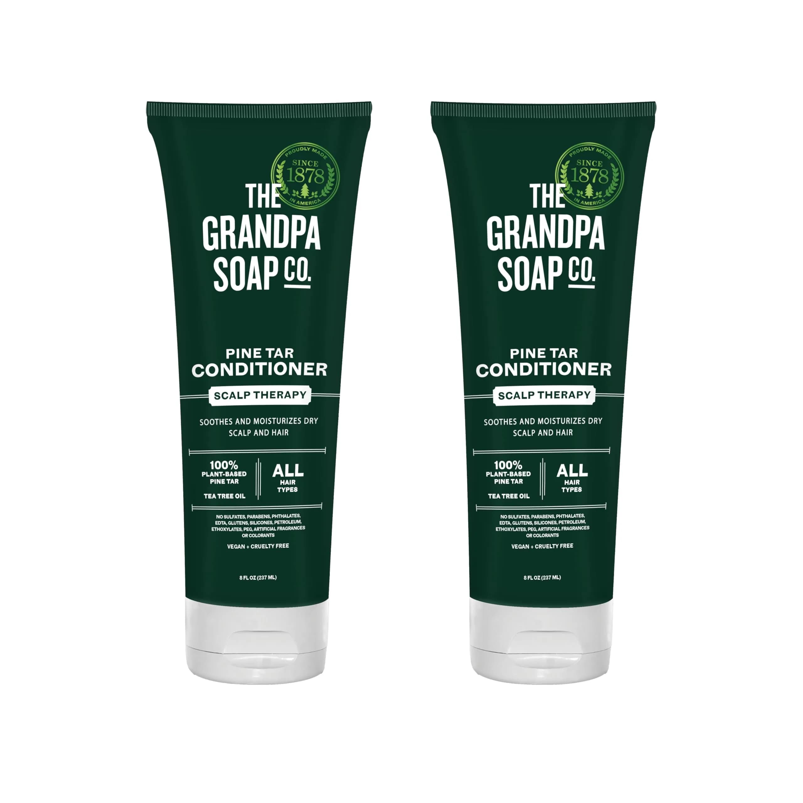 Grandpa's Pine Tar Conditioner 8 Fl Oz | Soothes & Moisturizes Dry Scalp, Vegan, Sulfates & Parabens Free