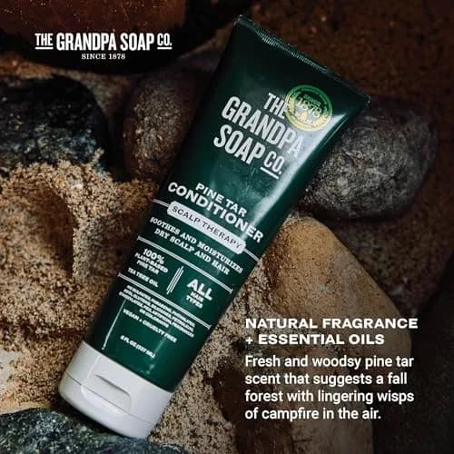 Grandpa's Pine Tar Conditioner 8 Fl Oz | Soothes & Moisturizes Dry Scalp, Vegan, Sulfates & Parabens Free thumbnail 3