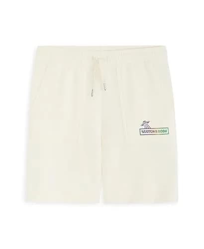 Scotch & Soda Boys Double Knit Short, Eggnog White, M | Summer Sporty Comfort thumbnail 1