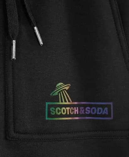 Scotch & Soda Boys Double Knit Short, Meteorite Black, L | Summer Sporty Comfort thumbnail 2