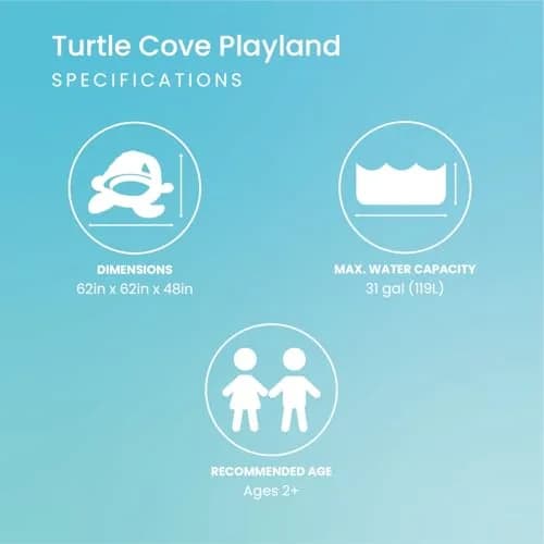 Intex Turtle Cove Playland Inflatable Paddling Pool or Ball Pit, 86" x 81" x 38" | Authentic USA Import - view 5