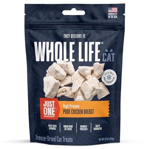 Whole Life Pet Products Just One Chicken Freeze Dried Cat Treats 283 g (10 oz) | Single Ingredient Protein-Packed Snacks thumbnail 1