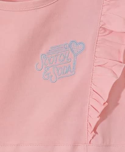 Scotch & Soda Girls Tennis Cotton Spandex Dress, Pastel Pink, L | Whimsical Summer Playwear thumbnail 2
