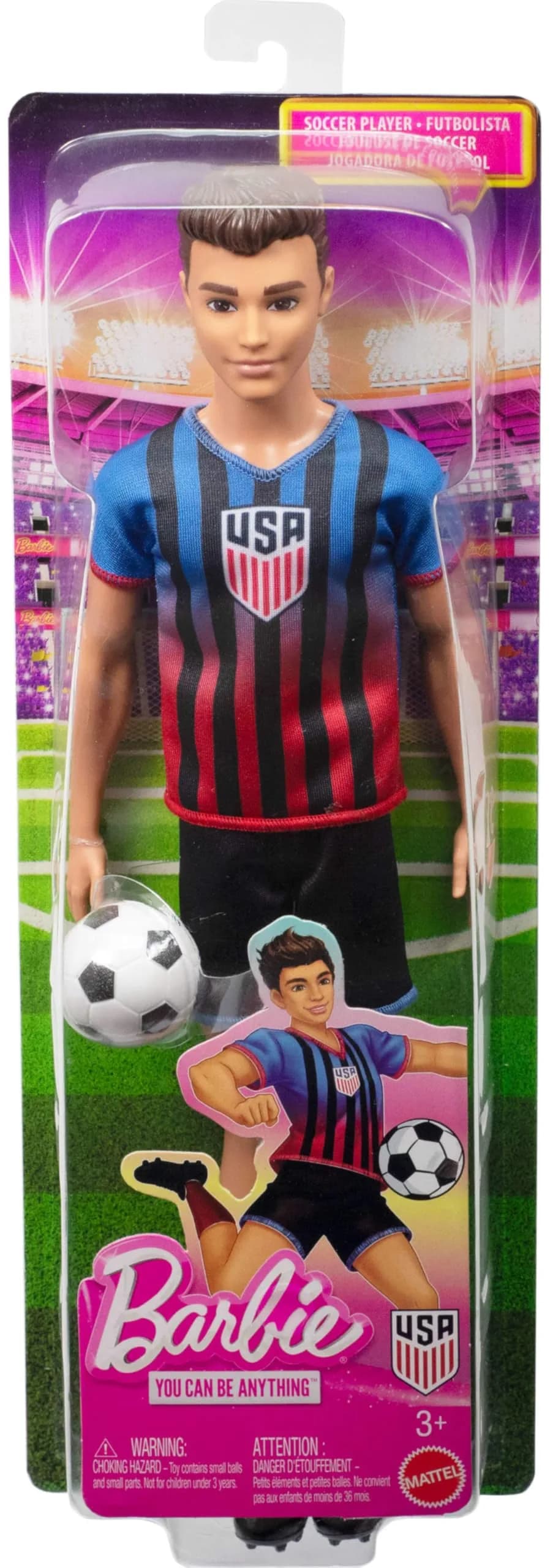 Barbie Careers USSF Soccer Player Ken Doll & Accessories | Role-Play Fun for Kids 3+ - view 5