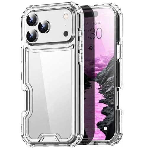 AICase for iPhone 17 Pro Max Clear,Heavy Duty 3-Layer Drop Protection | Shockproof & Anti-Yellowing thumbnail 1