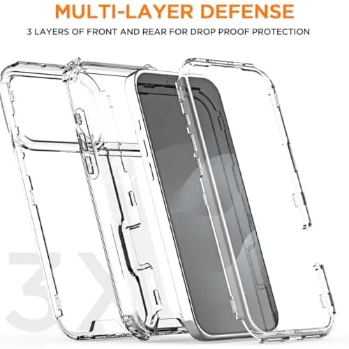 AICase for iPhone 17 Pro Max Clear,Heavy Duty 3-Layer Drop Protection | Shockproof & Anti-Yellowing thumbnail 4