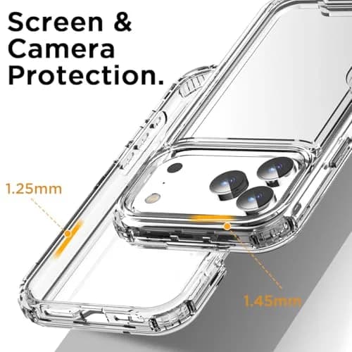 AICase for iPhone 17 Pro Max Clear,Heavy Duty 3-Layer Drop Protection | Shockproof & Anti-Yellowing thumbnail 6