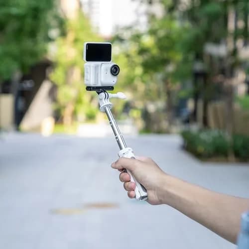 JJC Mini Selfie Stick Tripod for DJI Osmo Action 6 5 4 3 GoPro Hero 13 12 11 10 9 8 White | Extensible 9.69" (24.6cm) with Non-Slip Pad thumbnail 7
