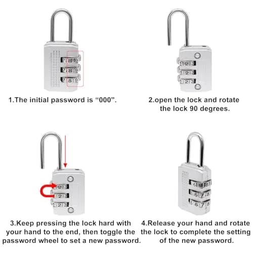 ZHMEINA Steel Cable Lock 6.6Ft Silver | Double Loop Security Cable for Bike & Luggage thumbnail 4