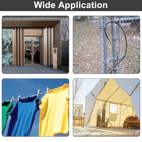 ZHMEINA Steel Cable Lock 6.6Ft Silver | Double Loop Security Cable for Bike & Luggage thumbnail 7