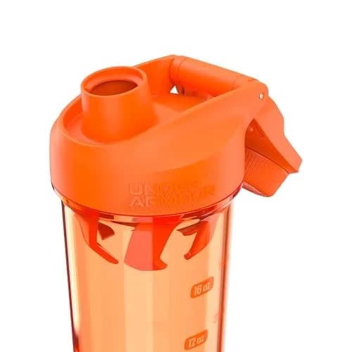 Under Armour 24oz Clarity Shaker Bottle Blaze Orange/Blaze Orange | Leak-Resistant, Eco-Friendly Sports Hydration thumbnail 2