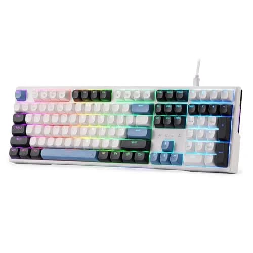 Redragon K668 Wired Gasket RGB Gaming Keyboard 108-Key Hot-Swap | Glacier Azure thumbnail 1