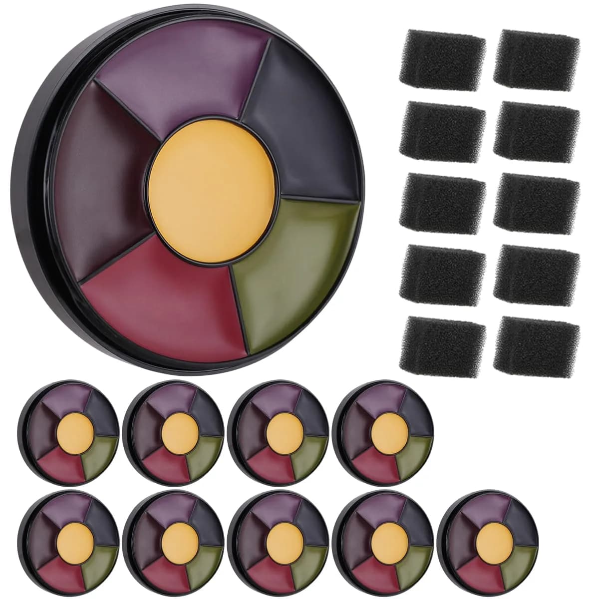 MEICOLY 10 Pcs Bruise Wheel SFX Makeup Kit for Realistic Wounds & Scars - main product image