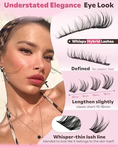 Goddvenus Wispy Lash Clusters 180pcs (C Curl) | Natural DIY Lash Extension Kit thumbnail 4
