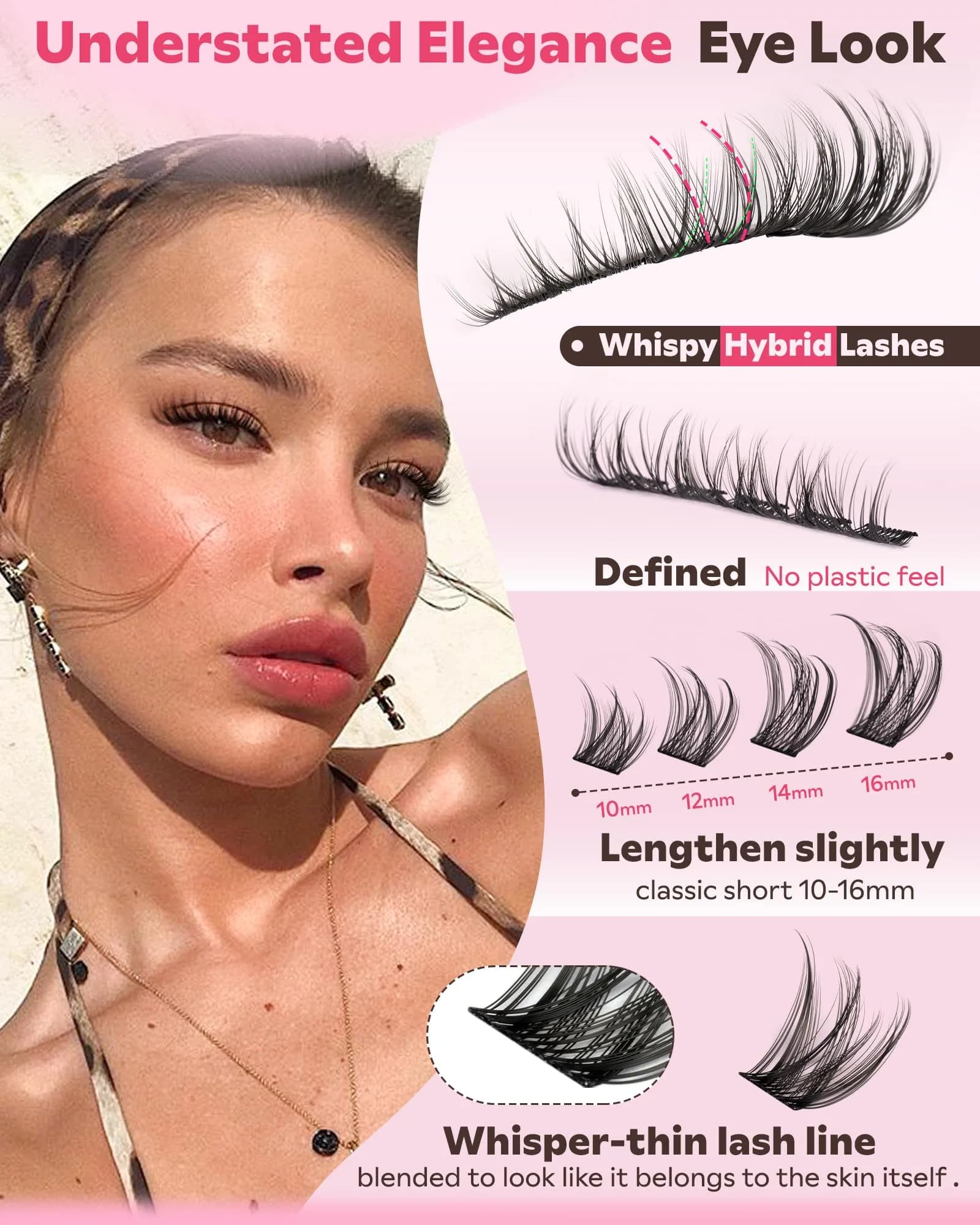 Goddvenus Wispy Lash Clusters 180pcs (C Curl) | Natural DIY Lash Extension Kit - view 4