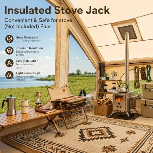 FICISOG Inflatable Camping Tent 6 Person Waterproof | Easy Setup with Stove Jack thumbnail 3