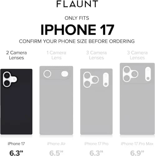 FLAUNT Official Square iPhone 17 Case - Rainbow Confetti Tortoise Shell | Shockproof & MagSafe Compatible thumbnail 3