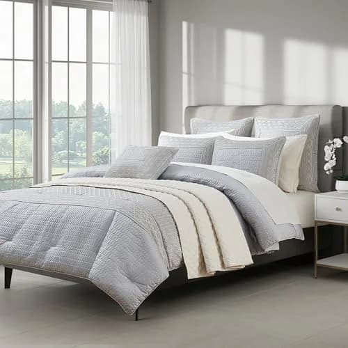 J. Queen New York Melbourne Cloud Queen Comforter Set | Luxurious Geometric Design Polyester Bedding thumbnail 7