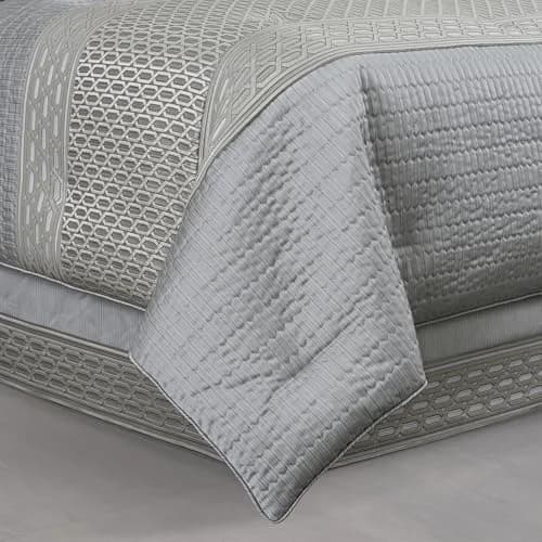 J. Queen New York Melbourne Cloud Queen Comforter Set | Luxurious Geometric Design Polyester Bedding thumbnail 2