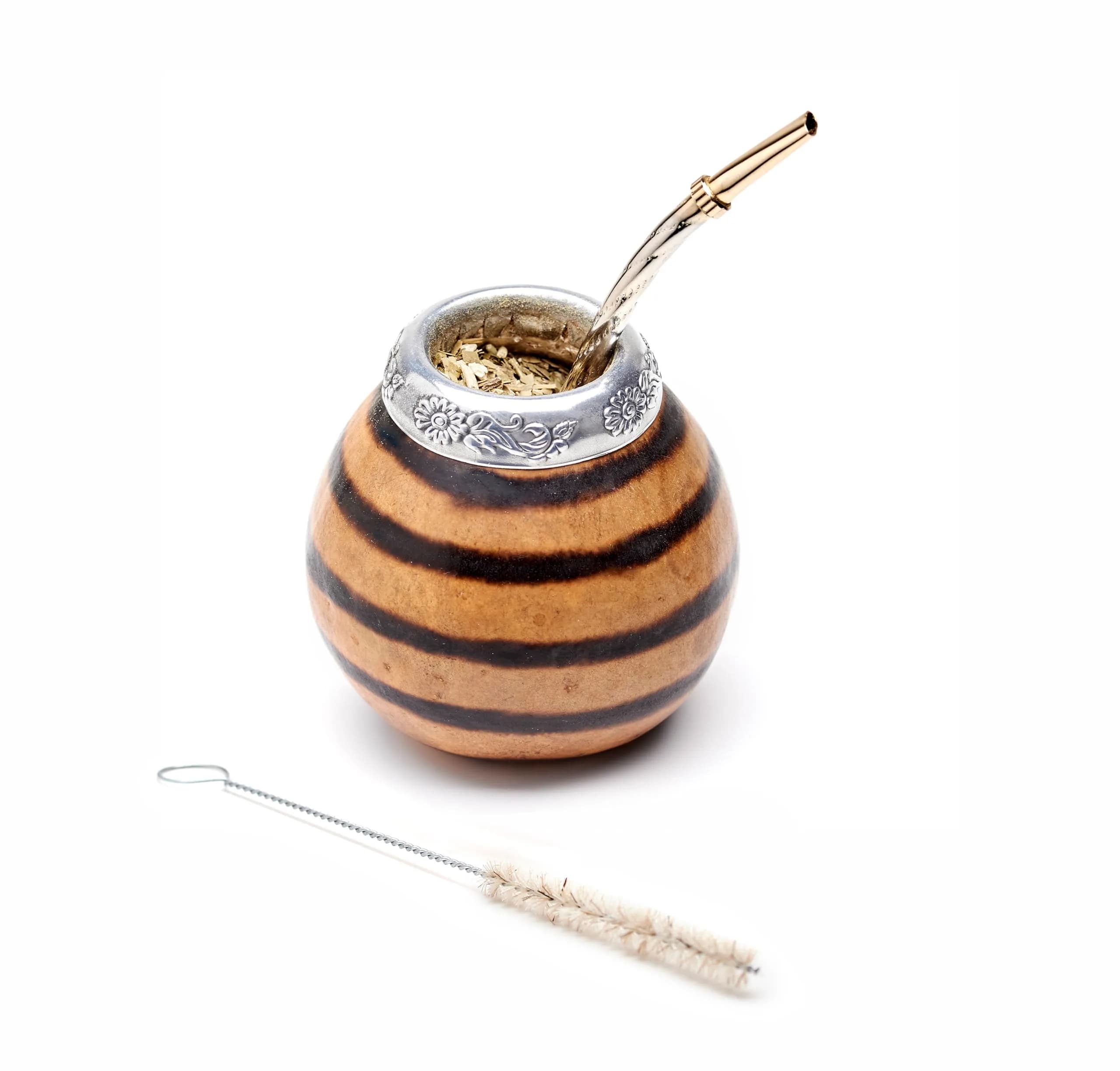 BALIBETOV Oak Natural Wood Yerba Mate Gourd Set - 7 Ounce Authentic Handmade Cup from Argentina - main product image