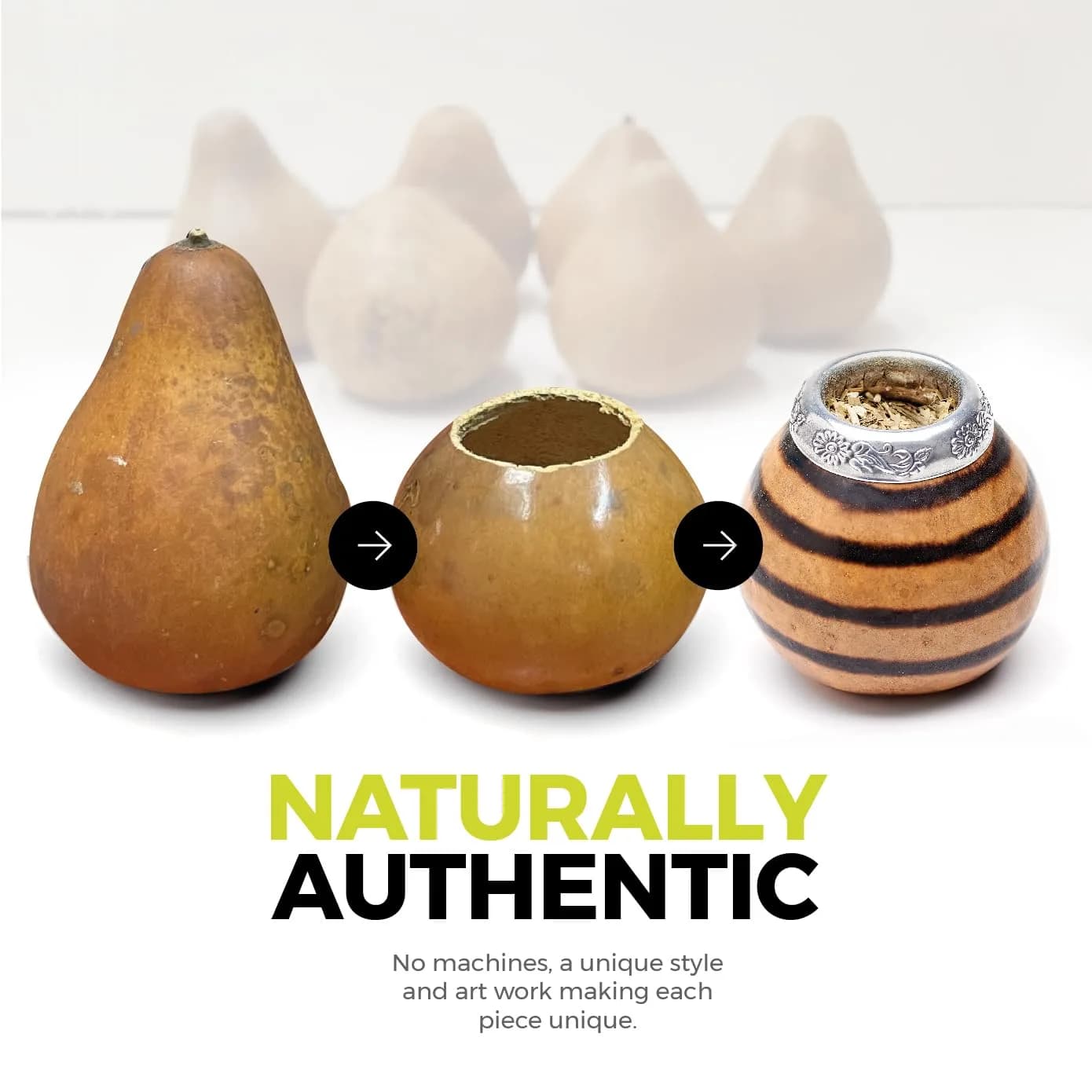 BALIBETOV Natural Yerba Mate Gourd Set 210ml (7 fl oz) | Authentic Handmade Cup from Argentina with Bombilla & Brush - view 6