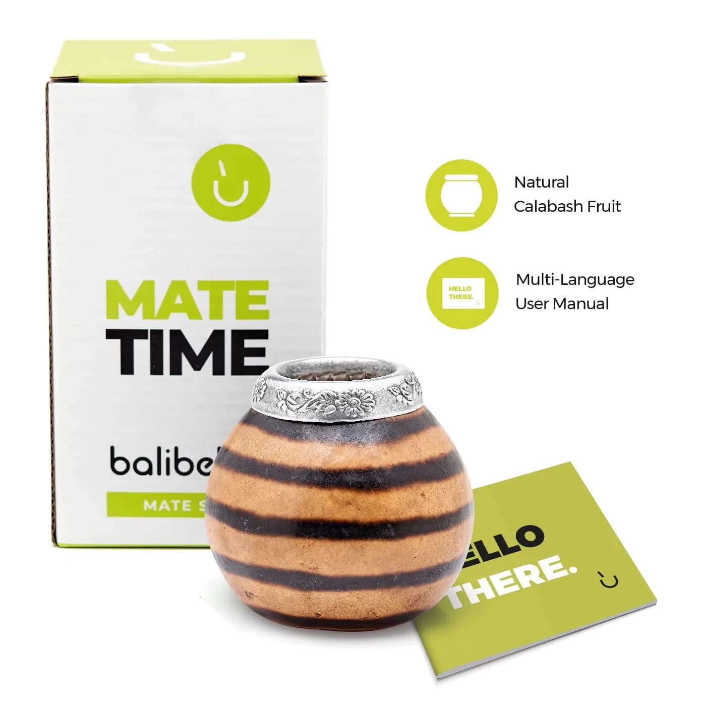 BALIBETOV Oak Natural Wood Yerba Mate Gourd Set - 7 Ounce Authentic Handmade Cup from Argentina - view 2