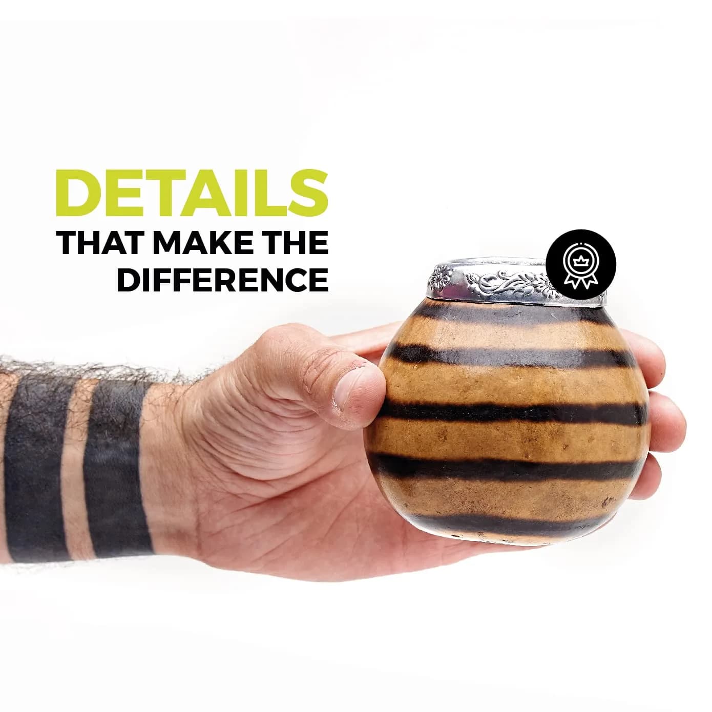 BALIBETOV Oak Natural Wood Yerba Mate Gourd Set - 7 Ounce Authentic Handmade Cup from Argentina - view 4