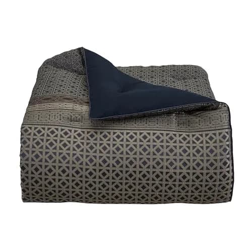 J. Queen New York Avelyn Slate Queen Comforter Set 4 Pieces | Luxurious Geometric Design thumbnail 6