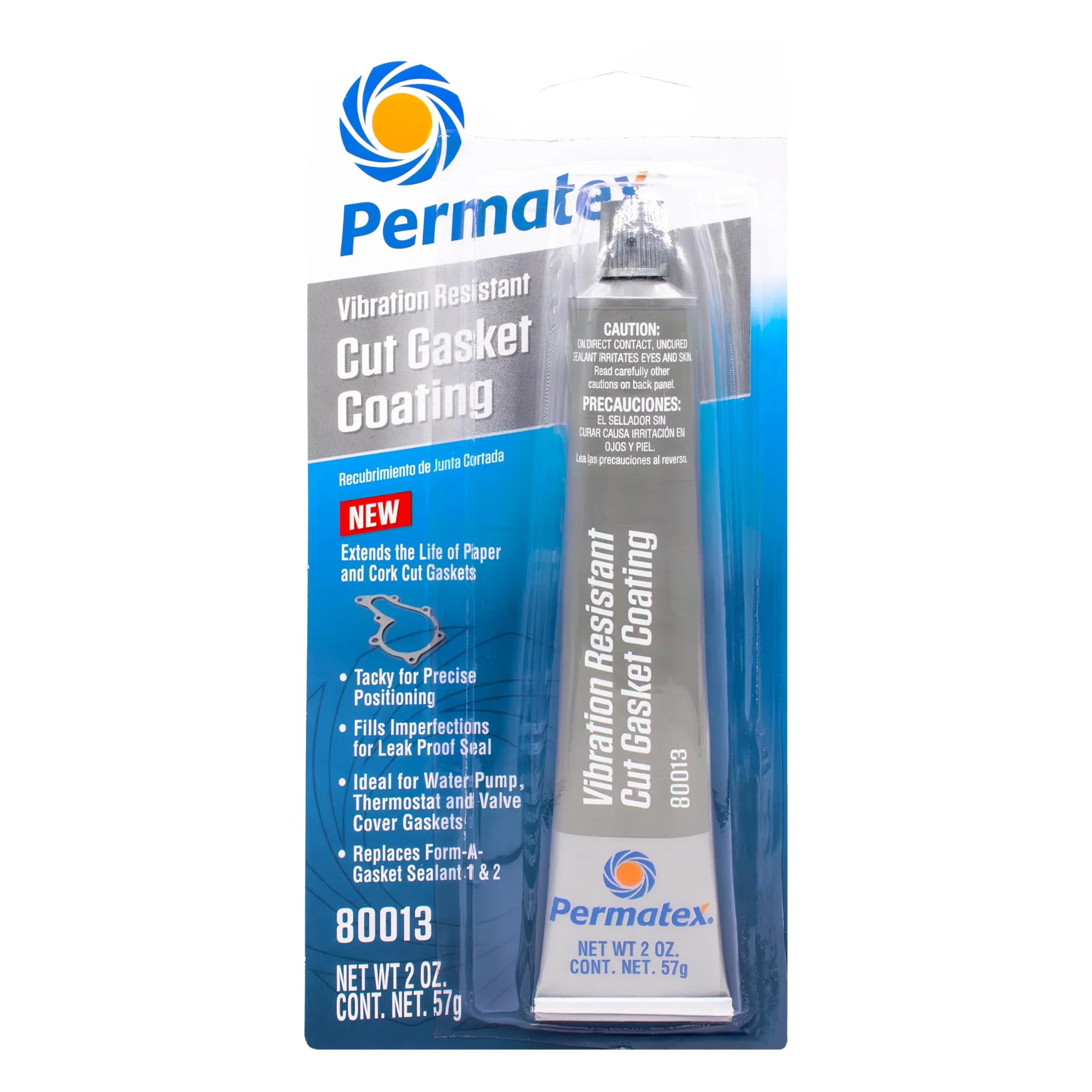Permatex 80013 Grey Cut Gasket Coating Silicone Sealant - 2 Oz - main product image