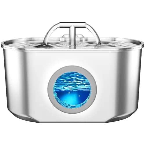 Neareal Cat Water Fountain Stainless Steel 2.2L | Quiet, Durable & Easy to Clean thumbnail 1