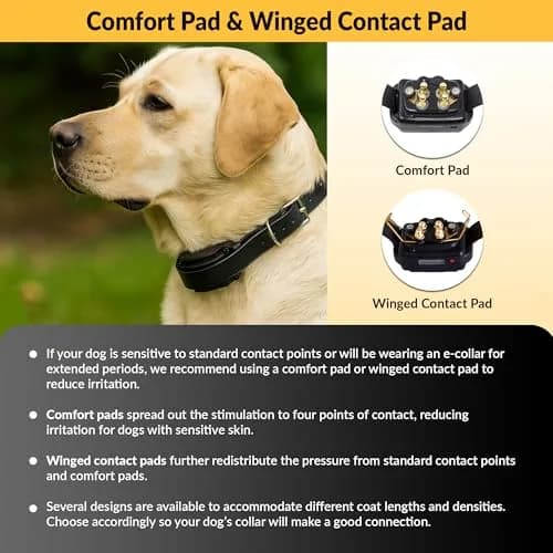 Educator CPAD-033 Winged Titanium Contact Pad for Long Hair Dogs | 1.9cm (0.75in) Length thumbnail 2
