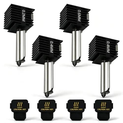 HzdaDeve A1 Mini Hotend Kit 4-Pack (0.2/0.4/0.6mm) | Precision Hardened Steel Nozzles for Bambu Lab A1/A2L Printers thumbnail 1