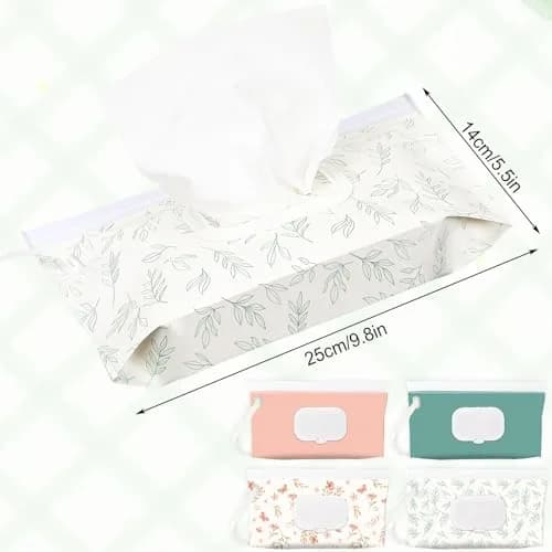 FEBSNOW 4Pcs Baby Wipe Dispenser Holder | Portable Refillable Wet Wipe Pouch thumbnail 2