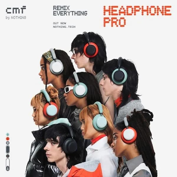 CMF BY Nothing Headphone Pro Active Noise Canceling Wireless Headphones Bluetooth 5.4 Over Ear 50H Playtime Dark Grey | LDAC & Custom EQ thumbnail 7