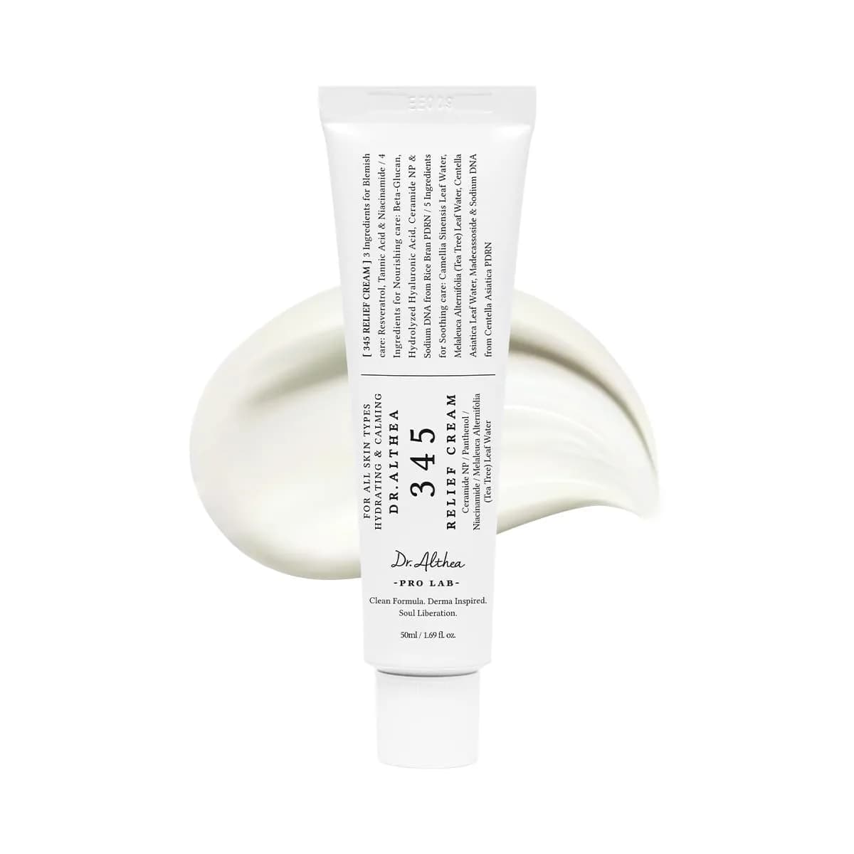 Dr.Althea 345 Relief Cream Vegan Daily Face Moisturizer for Soothing Recovery and Blemish Care with PDRN & Niacinamide, 50ml (1.69 Fl Oz) - main product image
