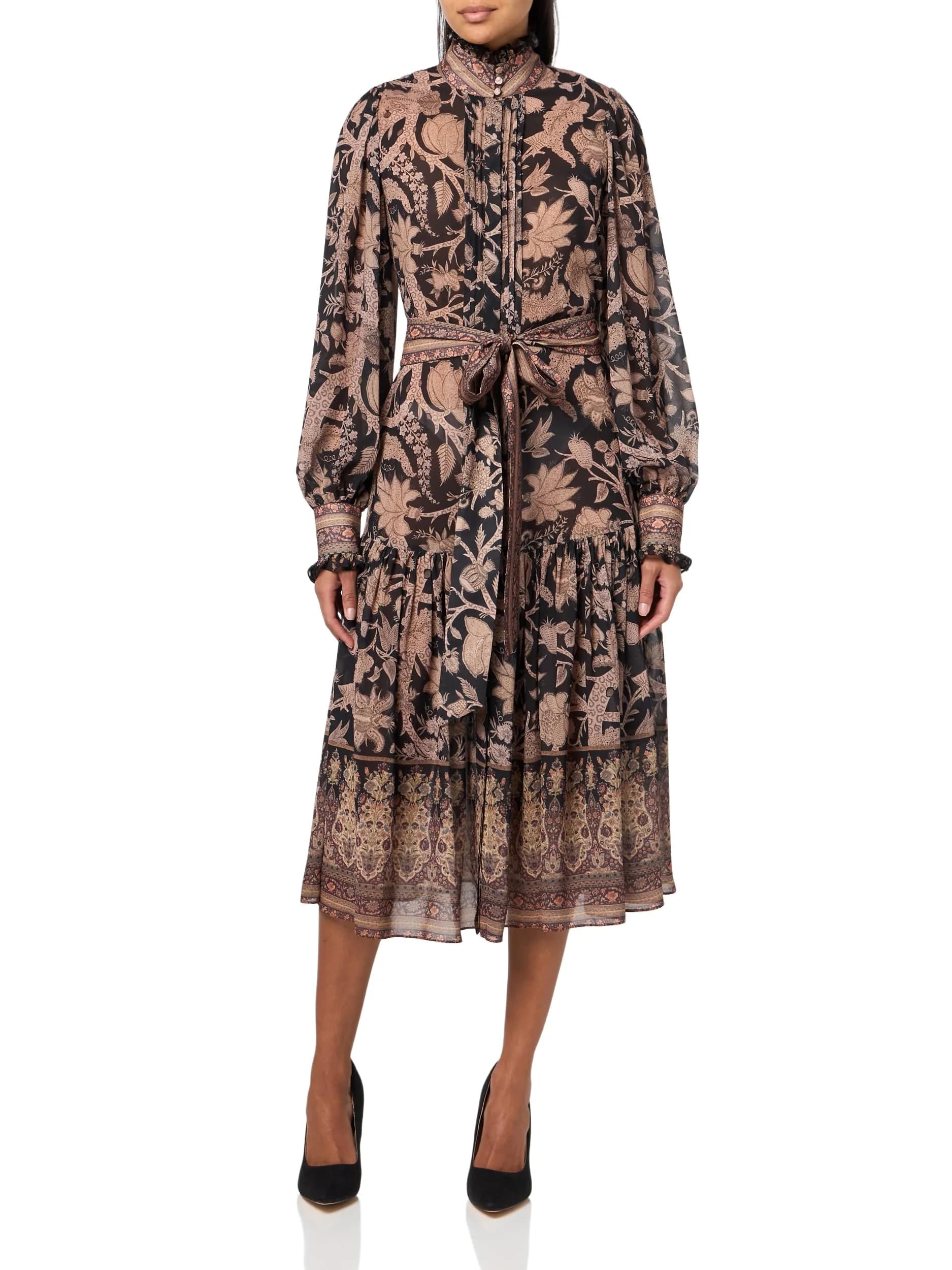 Kobi Halperin Women's Moses Dress, Black Multi, Medium | Effortless luxury, flattering fit, imported from USA — Black Multi
