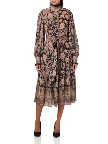Kobi Halperin Women's Moses Dress, Black Multi, Medium | Effortless luxury, flattering fit, imported from USA thumbnail 1