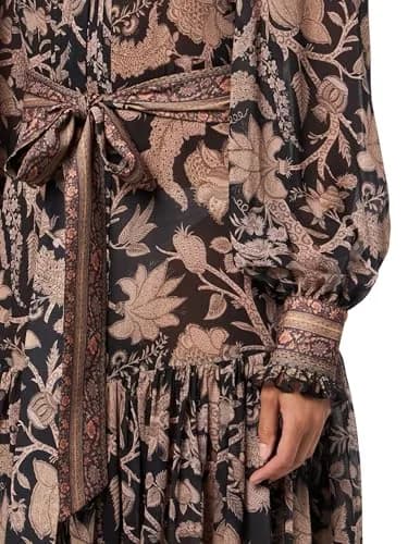 Kobi Halperin Women's Moses Dress, Black Multi, Medium | Effortless luxury, flattering fit, imported from USA thumbnail 3