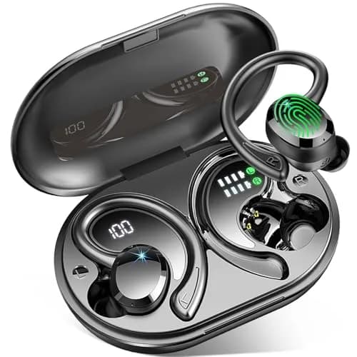Rulefiss Q38 Wireless Earbuds Sport, Bluetooth 5.4 Headphones 60 Hrs Playtime | 14.2mm Dynamic Drivers, ENC Noise Cancelling thumbnail 1