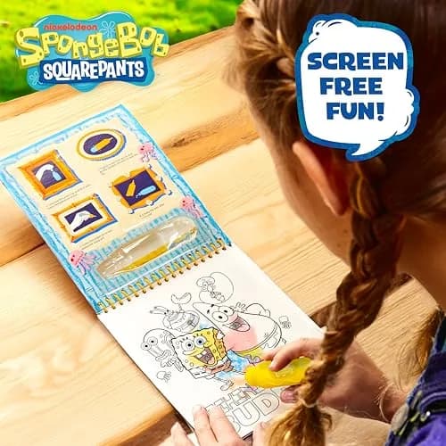 Horizon Group USA Spongebob Aqua Art Mess-Free Water Reveal Coloring Book with Pen 6 x 7.5 in. (4 Pages) | Reusable Travel Activity Pad for Kids Ages 3+ thumbnail 2