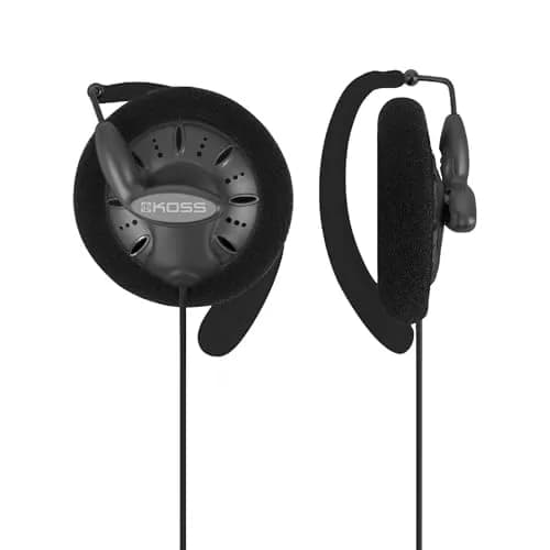 Koss KSC75 Portable On-Ear Clip Headphones, Grey | High-Fidelity Audio with Titanium Drivers — Grey