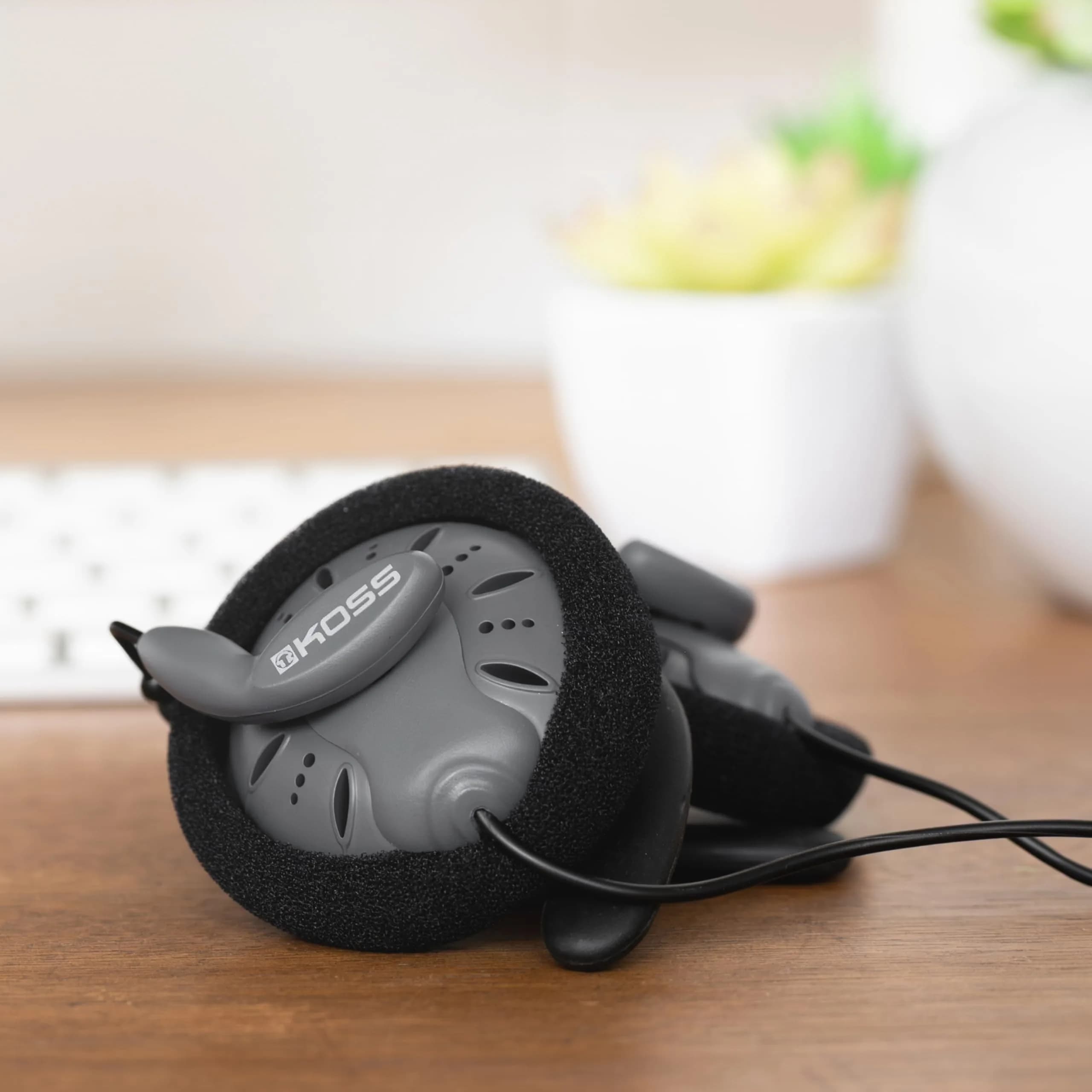 Koss KSC75 Portable On-Ear Clip Headphones, Grey | High-Fidelity Audio with Titanium Drivers - view 5