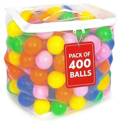 MW SPORTS Plastic Crush Proof Ball Pit Balls for Kids & Toddlers | Assorted Colors, 400 Balls, Safe & BPA-Free thumbnail 1
