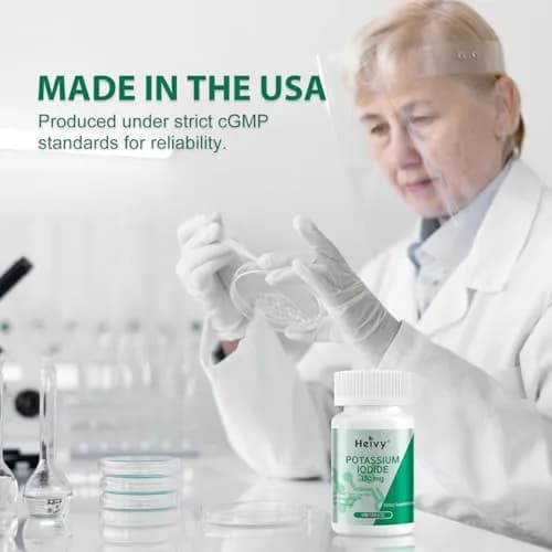 Heivy Potassium Iodide 130mg | Thyroid & Immune Support Tablets, 120 Unflavored, Made in USA thumbnail 5