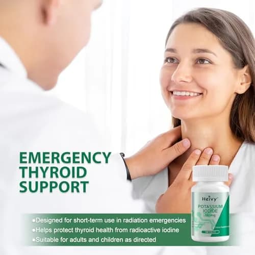 Heivy Potassium Iodide 130mg | Thyroid & Immune Support Tablets, 120 Unflavored, Made in USA thumbnail 6