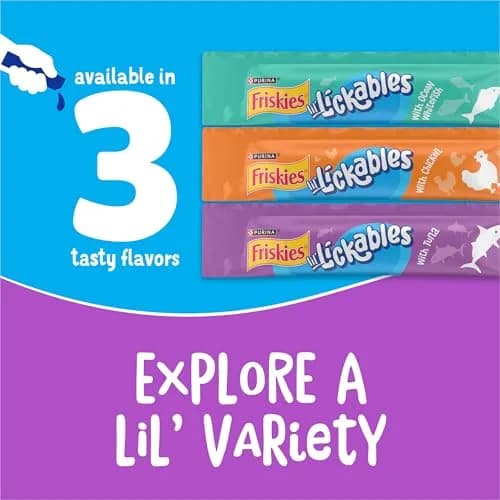 Friskies Lil' Lickables with Tuna Cat Treats | 16 oz (32 Ct) | Tasty lickable tubes for hydration & bonding thumbnail 9