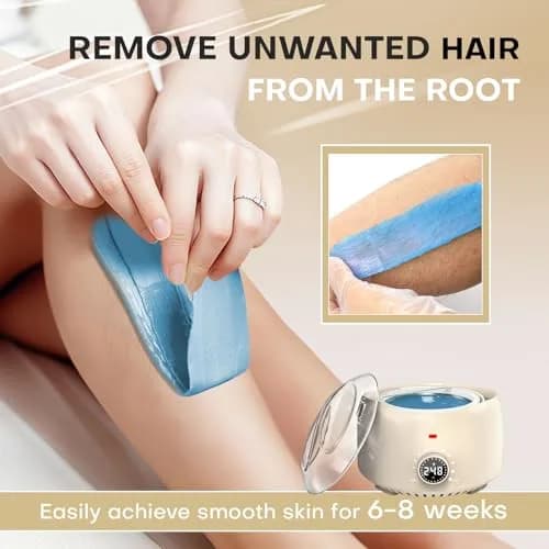 TIKESI Waxing Kit for Women and Men | Digital Wax Warmer with 14OZ 5 Bags Hard Wax Beads | Full Body, Face, Bikini, Legs, Sensitive Skin thumbnail 2