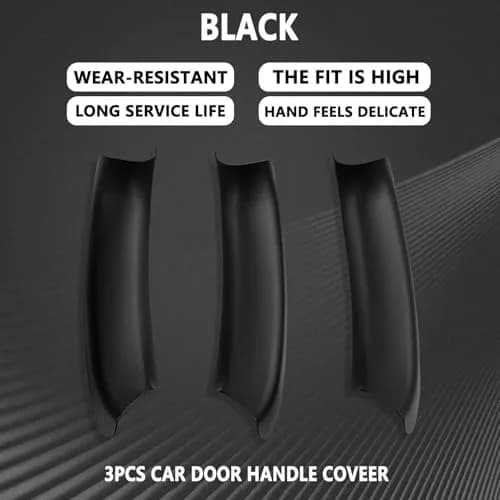 ORIVIN Black 3pcs Interior Door Handle Covers for BMW X3 F25 X4 F26 | Direct Fit Replacement thumbnail 2