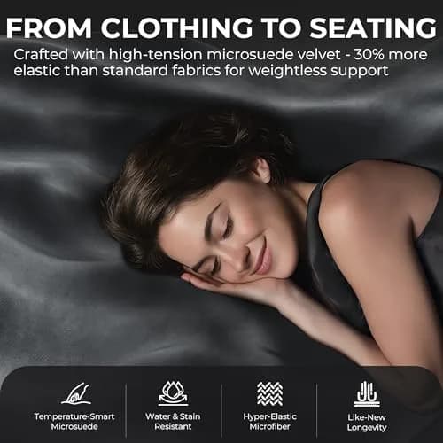 Dowinx Big and Tall Gaming Chair, Suede Fabric with Pocket Spring Cushion, 440LBS | Ergonomic with Footrest for Adults thumbnail 8